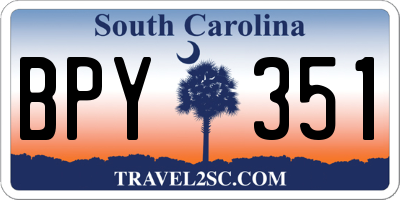 SC license plate BPY351