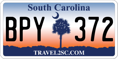 SC license plate BPY372