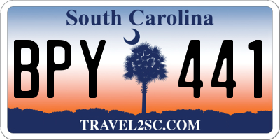 SC license plate BPY441