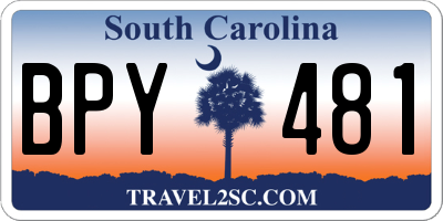 SC license plate BPY481