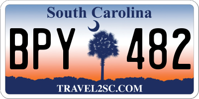 SC license plate BPY482