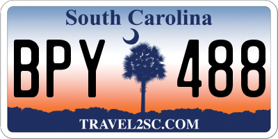 SC license plate BPY488