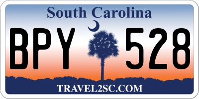 SC license plate BPY528