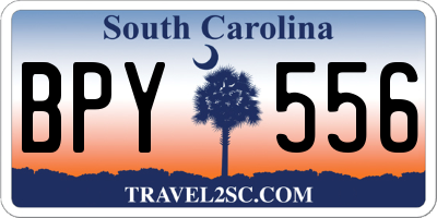 SC license plate BPY556