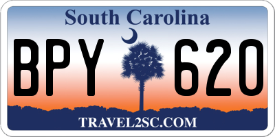 SC license plate BPY620