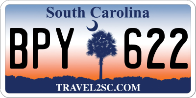 SC license plate BPY622