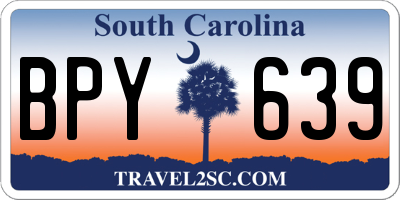 SC license plate BPY639