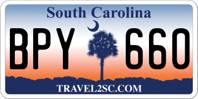 SC license plate BPY660