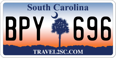 SC license plate BPY696