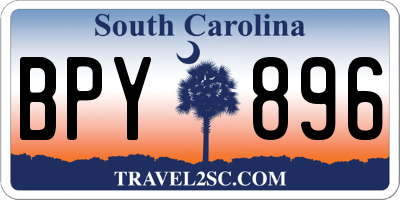 SC license plate BPY896