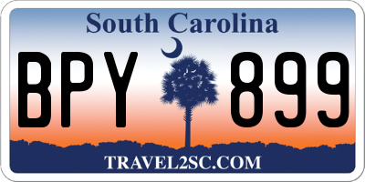 SC license plate BPY899