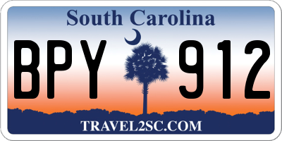 SC license plate BPY912