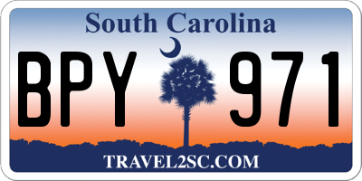 SC license plate BPY971