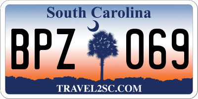 SC license plate BPZ069