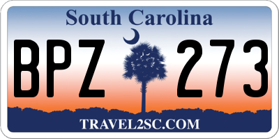 SC license plate BPZ273