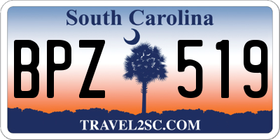SC license plate BPZ519