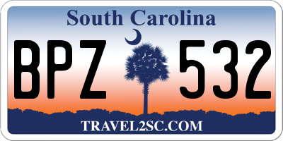 SC license plate BPZ532