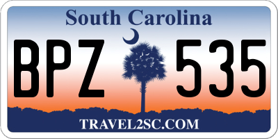 SC license plate BPZ535