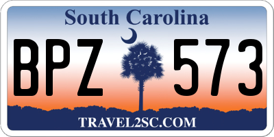 SC license plate BPZ573