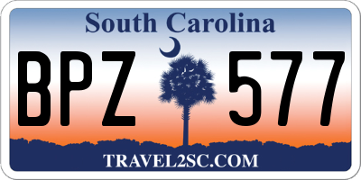 SC license plate BPZ577