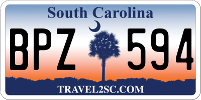 SC license plate BPZ594