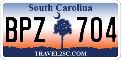 SC license plate BPZ704
