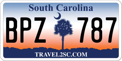 SC license plate BPZ787