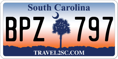 SC license plate BPZ797
