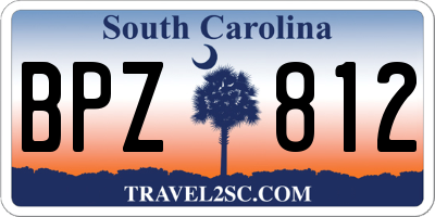 SC license plate BPZ812