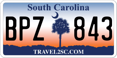 SC license plate BPZ843