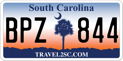 SC license plate BPZ844