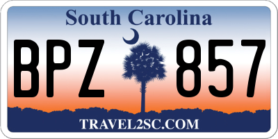 SC license plate BPZ857