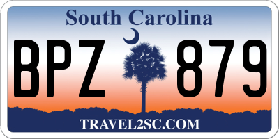 SC license plate BPZ879