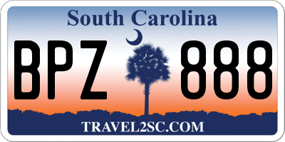 SC license plate BPZ888