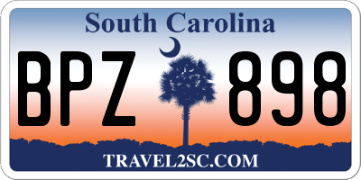 SC license plate BPZ898