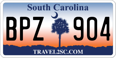 SC license plate BPZ904