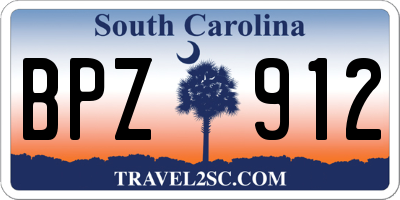 SC license plate BPZ912
