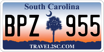 SC license plate BPZ955