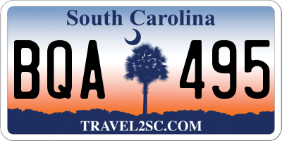 SC license plate BQA495
