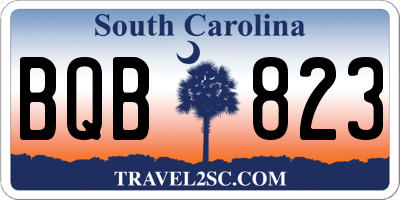 SC license plate BQB823