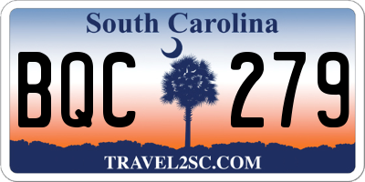 SC license plate BQC279