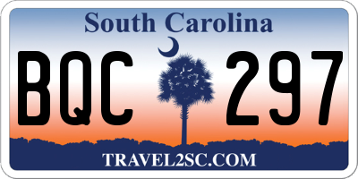 SC license plate BQC297