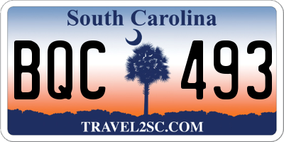 SC license plate BQC493