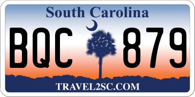 SC license plate BQC879