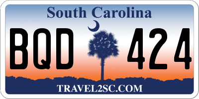 SC license plate BQD424