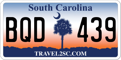SC license plate BQD439