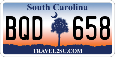 SC license plate BQD658