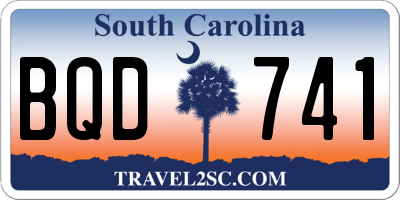 SC license plate BQD741