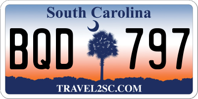 SC license plate BQD797