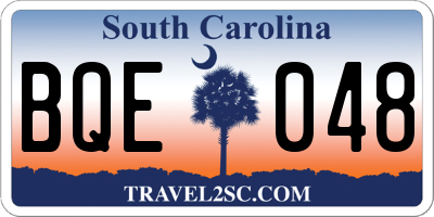 SC license plate BQE048